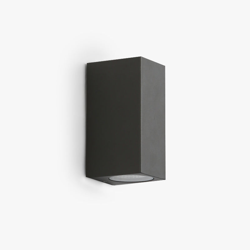 Orr Minimalista Rectangular Metal/Vidrio Aplique de Pared Negro