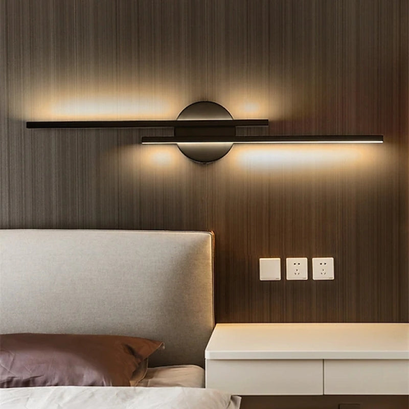 Alana Minimalita Lineal Metal LED Aplique de Pared Negra/Blanca