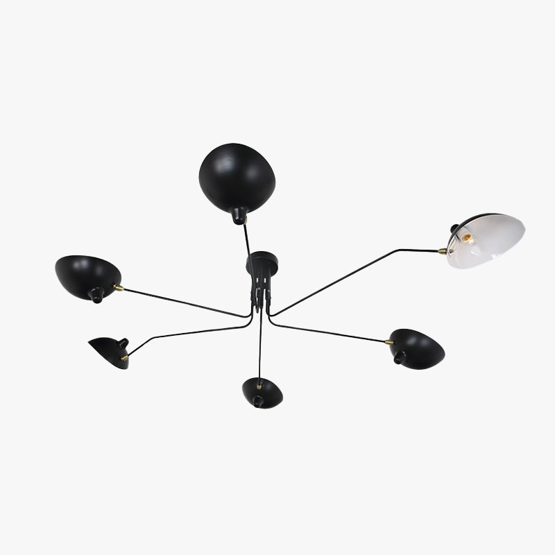 Arisha Industrial Irregular Metal Lámpara Colgante Negra
