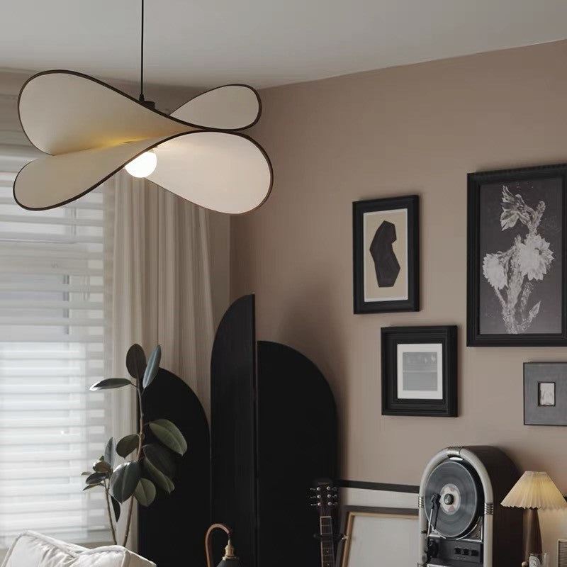 Ritta Wabi-sabi Hoja Leaf Metal Tela LED Lámpara Colgante Estudio
