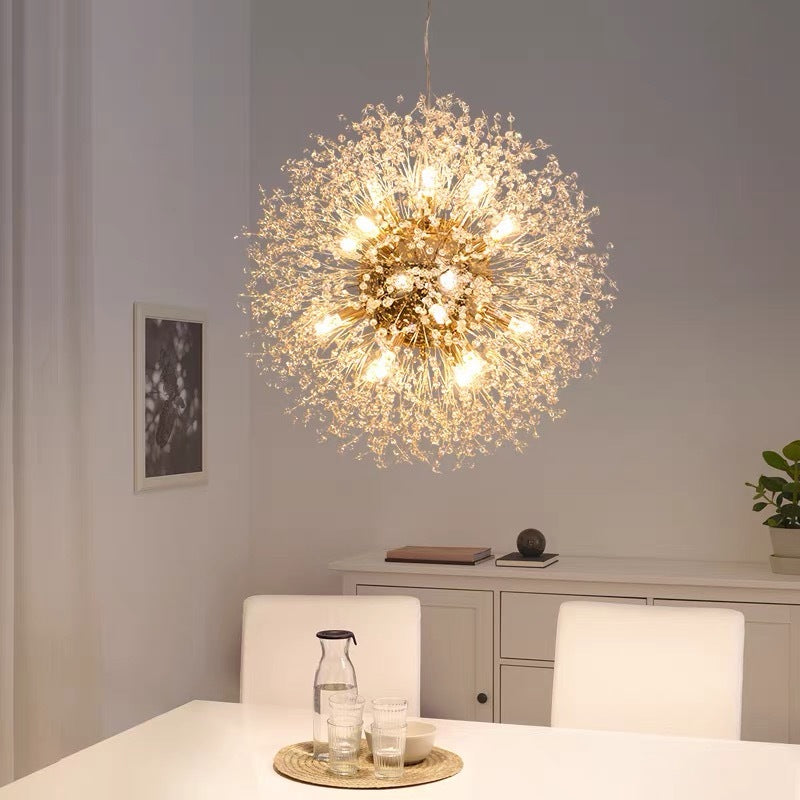 Lili Lámpara Colgante Moderna Luja Cristal/Metal Ora/Croma