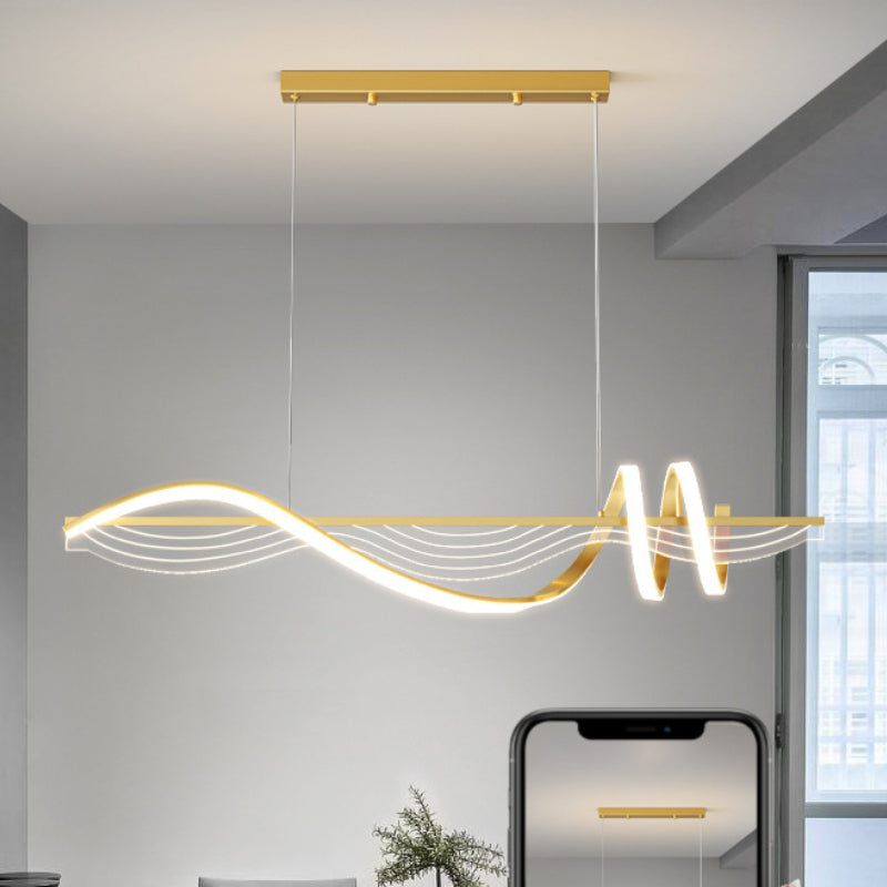 Arisha Contemporánea Geométrico Metal LED Lámpara Colgante Blanco/Negro