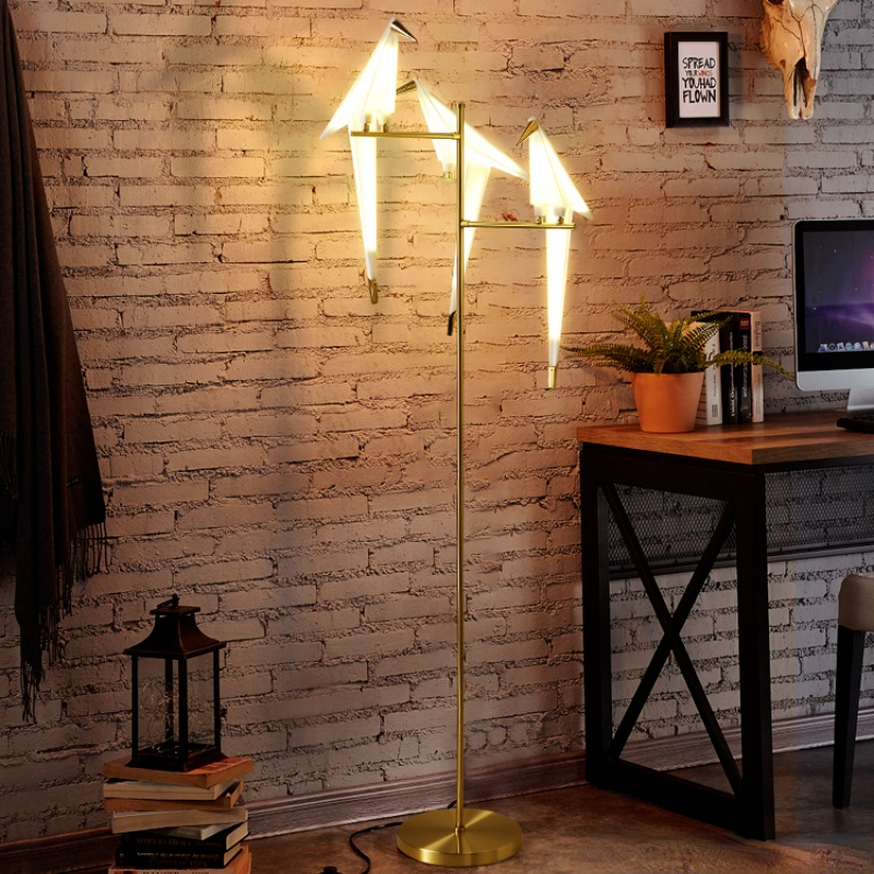 Clifford Moderna Geométrico Metal/Acrílico LED Lámpara de Pie Blanca