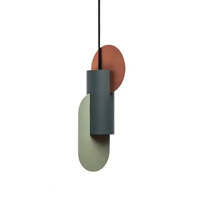 Valentina Minimalista Irregular Metal Lámpara Colgante Verde