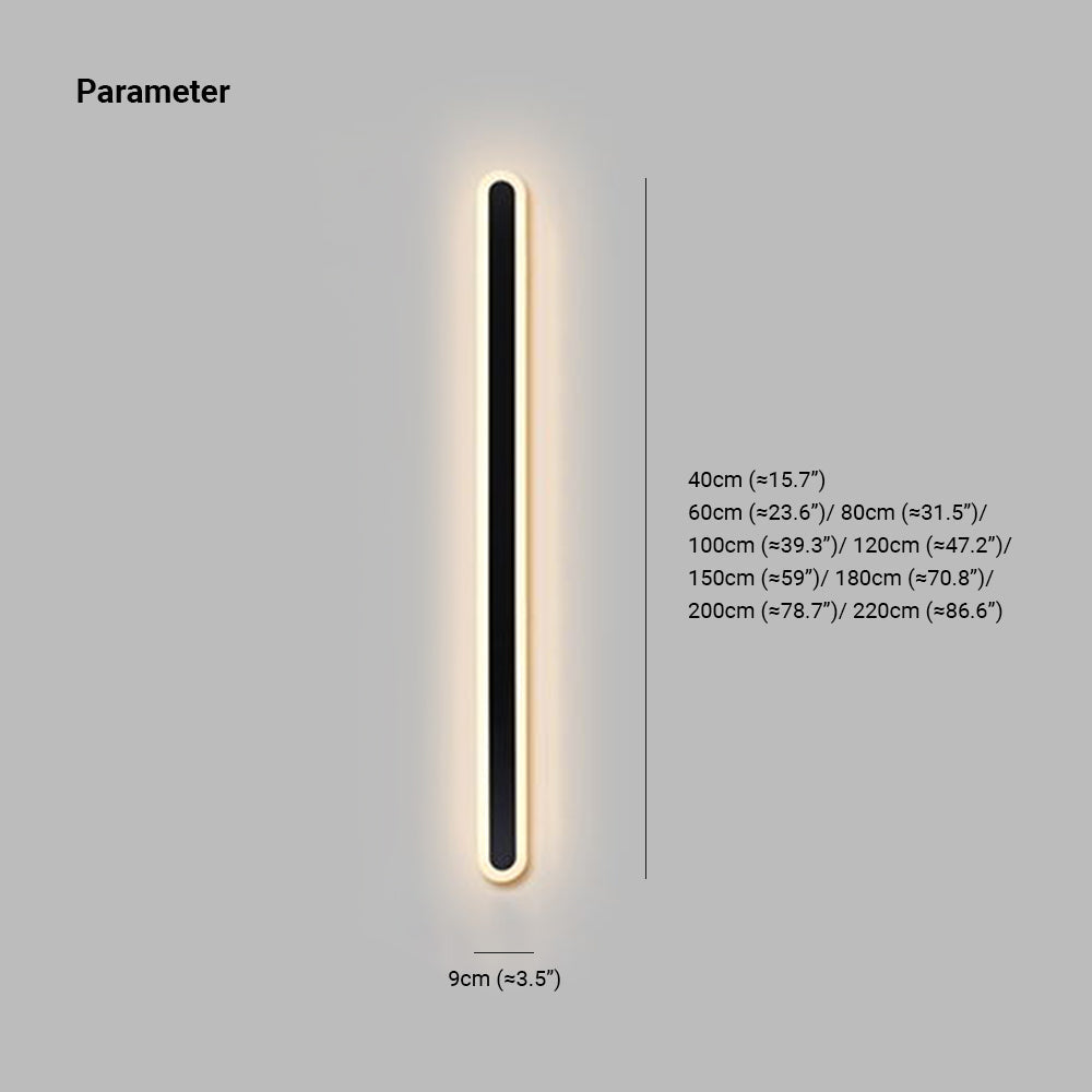 Ray Minimalista Ovalado Lineal Aplique de Pared Exterior