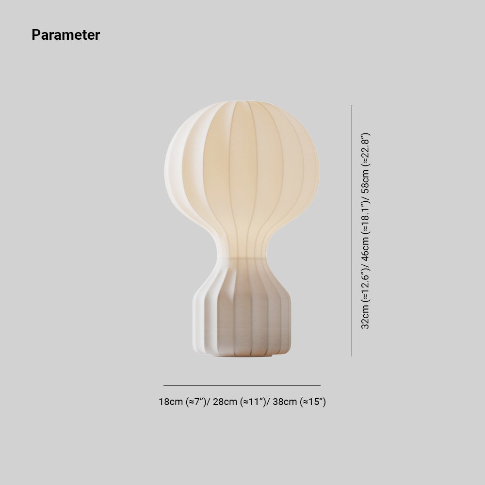 Ritta Minimalista Moderna Metal/Seda Lámpara de Mesa Blanco