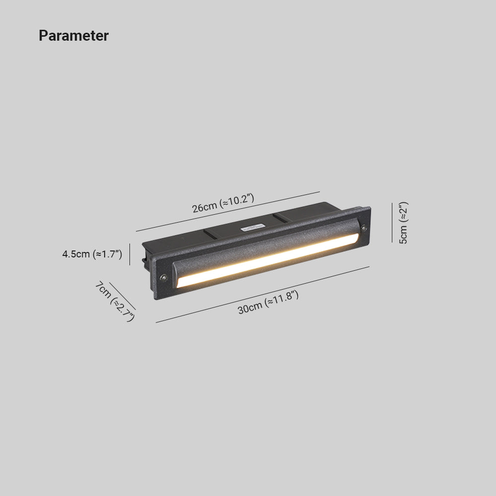 Ray Moderno Rectangular Metal Acrílico Aplique Exterior