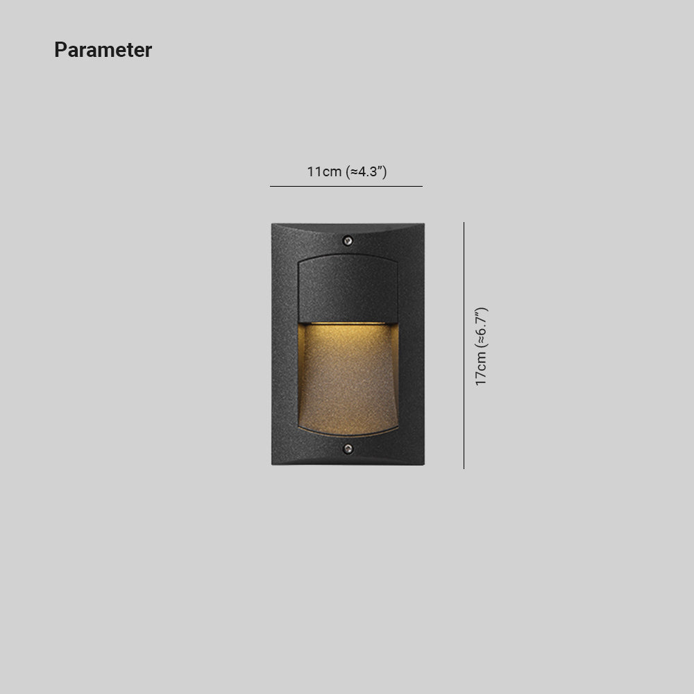 Ray Moderno Rectangular Metal Acrílico Aplique Eexterior