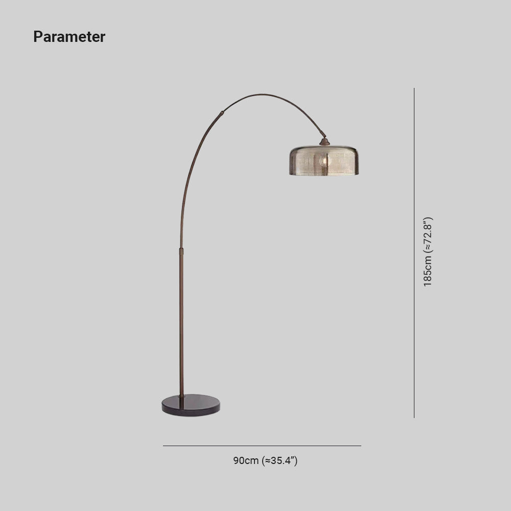 Mira Moderna Minimalista Metal Curva Lámpara de Pie Negra