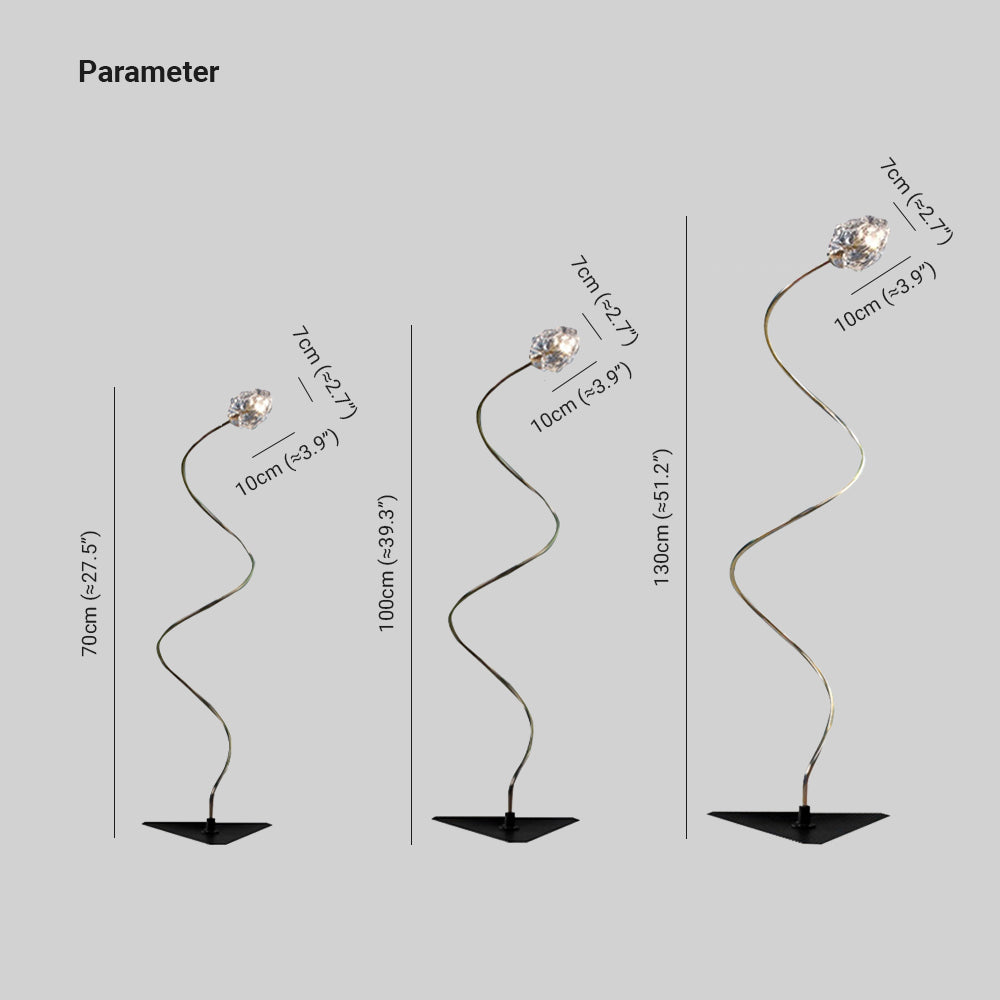 Ray Decorativa Elegante Vidrio Lámpara De Pie Patio
