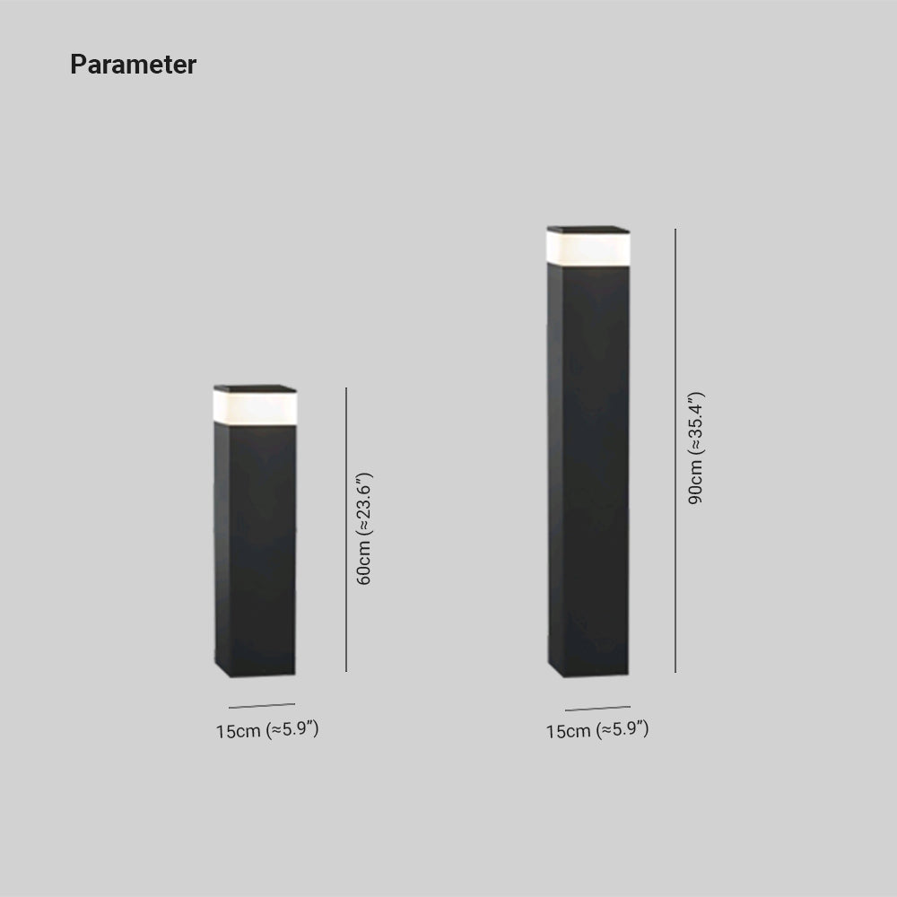 Ray Moderno Rectangular Metal Lámpara De Pie Exterior