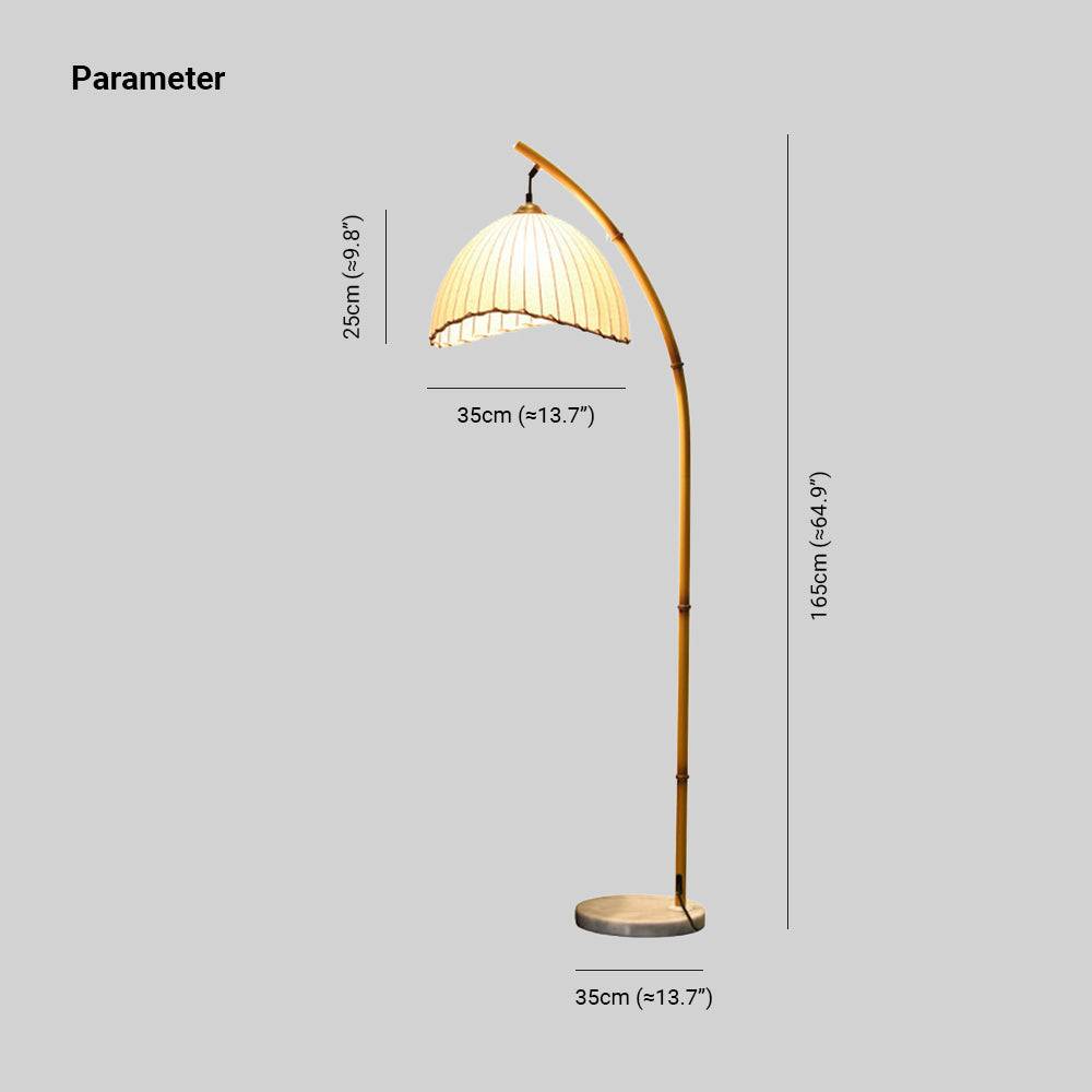 Muto Vintage Minimalista Metal/Tela LED Lámpara de Pie Beige