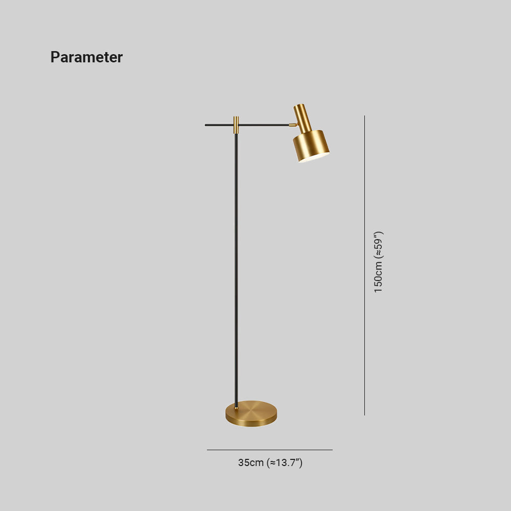 Mira Moderna Simple Metal Lámpara de Pie Dorada