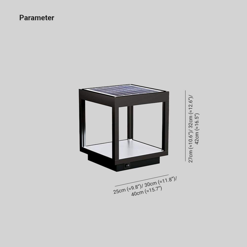 Ray Contemporánea Cuadrado Metal Lámpara De Pie Patio