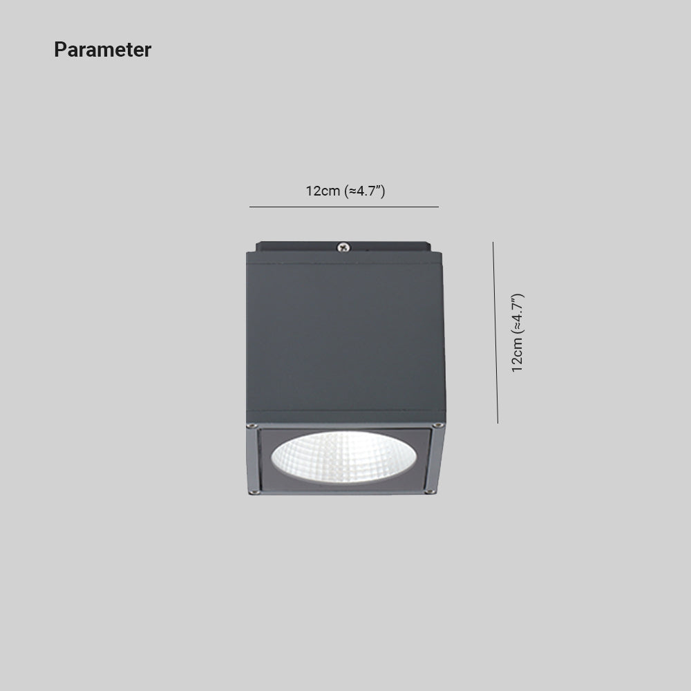 Ray Minimlista Cuadrada Metal Lámpara de Techo Exterior