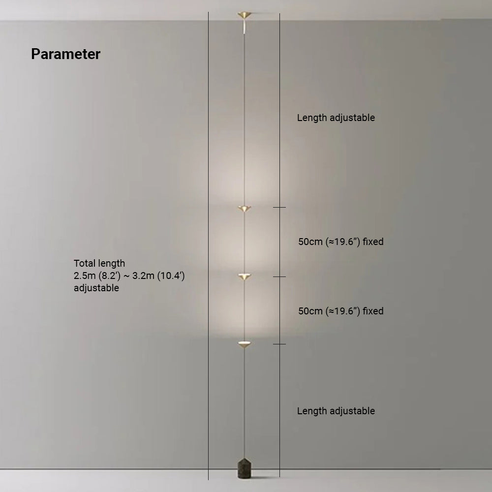 Edge Minimalista Lineal Metal/Acrílico Lámpara de Pie Oro