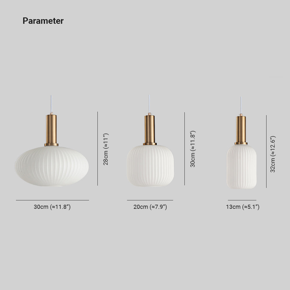 Valentina Moderna Minimalista Metal/Vidrio Lámpara Colgante Blanca