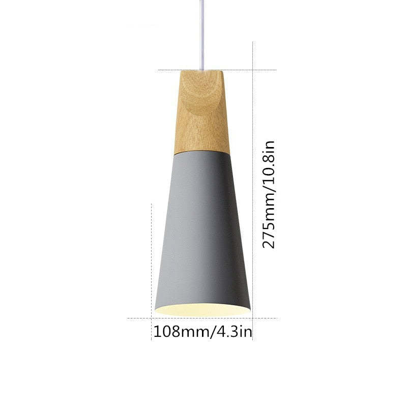 Valentina Moderna Madera/Metal Lámpara Colgante