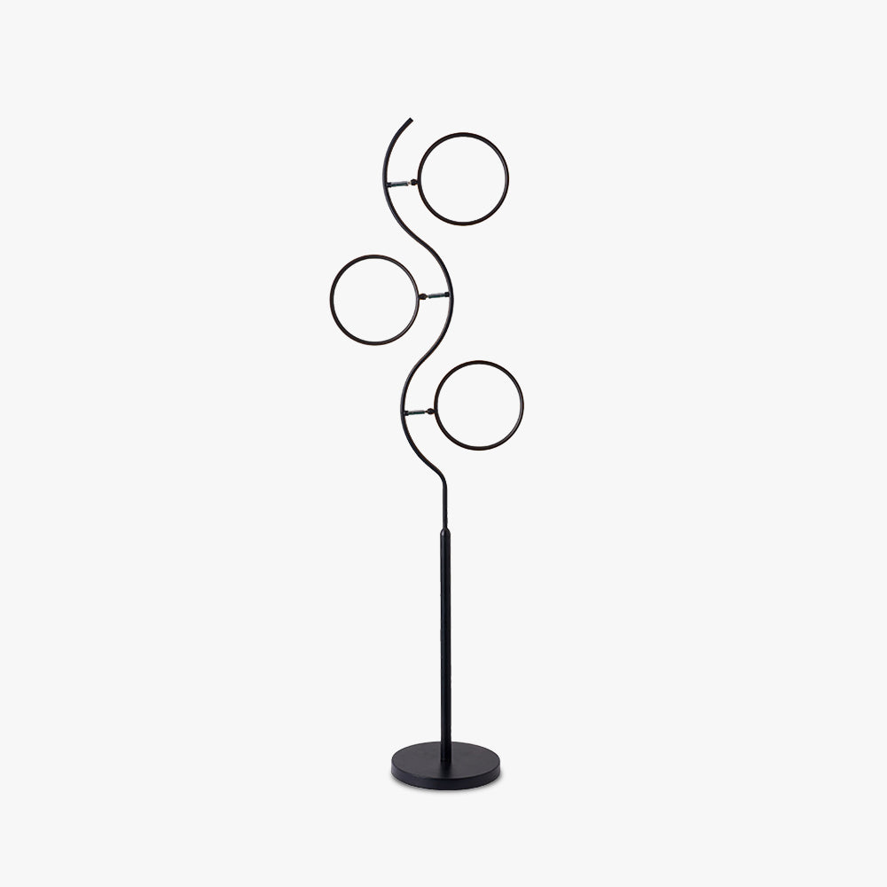 Mira Moderna Diseño Metal/Acrílico Lámpara de Pie Negra/Blanca