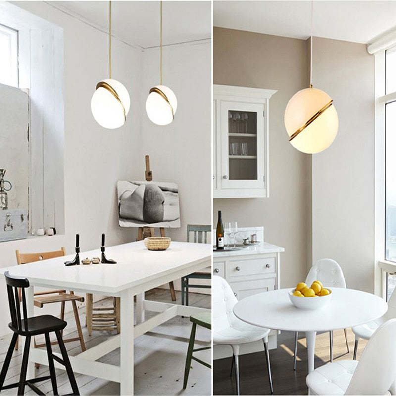 Arisha Moderna Bola LED Metal/Acrylic Lámpara Colgante Blanca