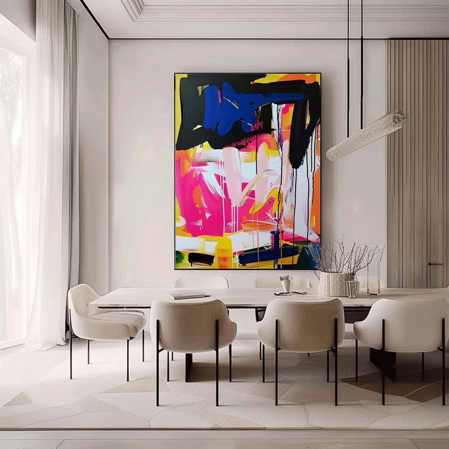 Zadie Colorida Pintura Arte Mural - Letslighting
