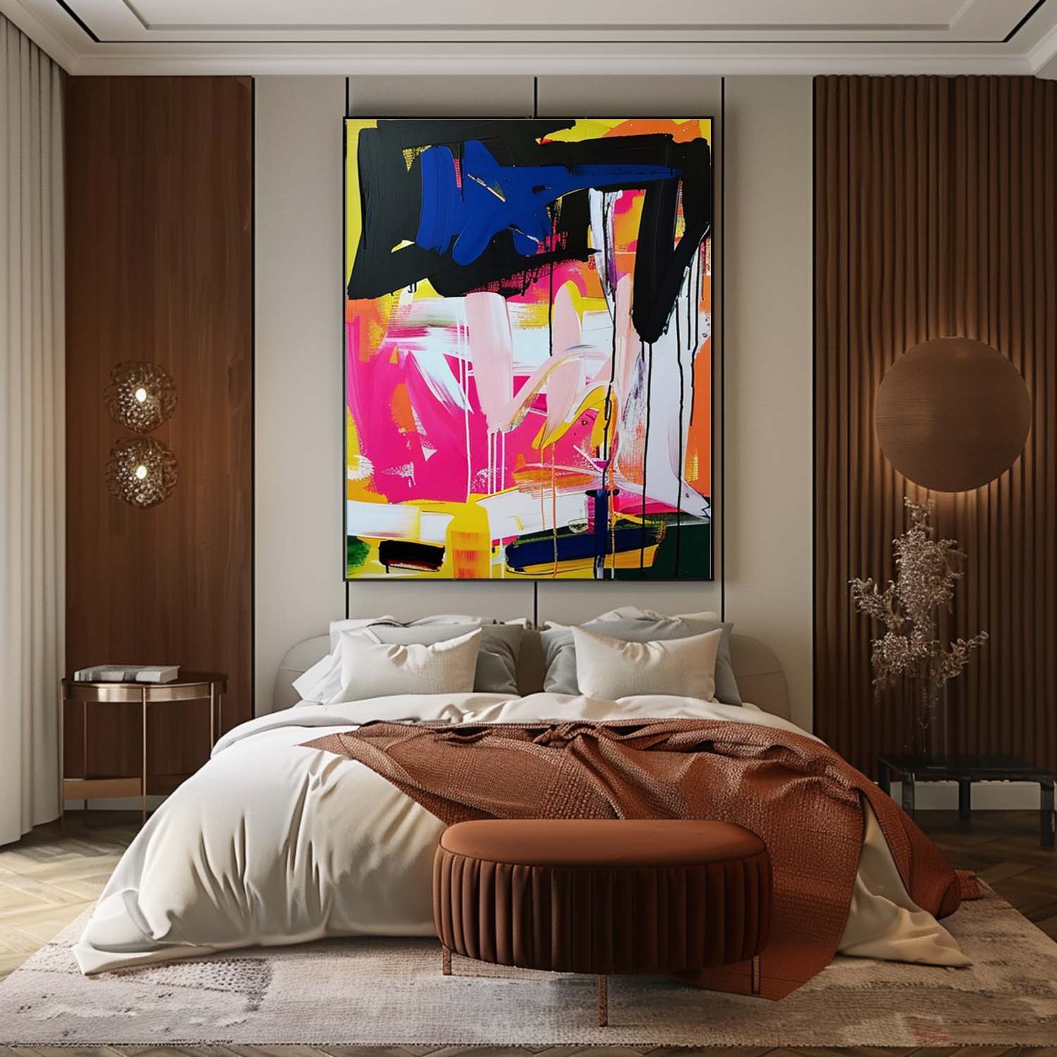 Zadie Colorida Pintura Arte Mural - Letslighting