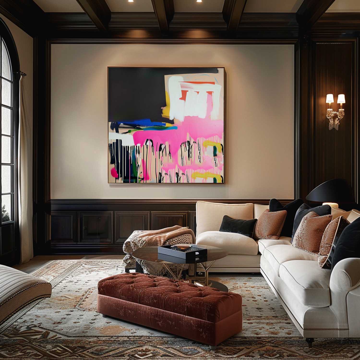 Cosmo Colorida Pintura Arte Mural - Letslighting
