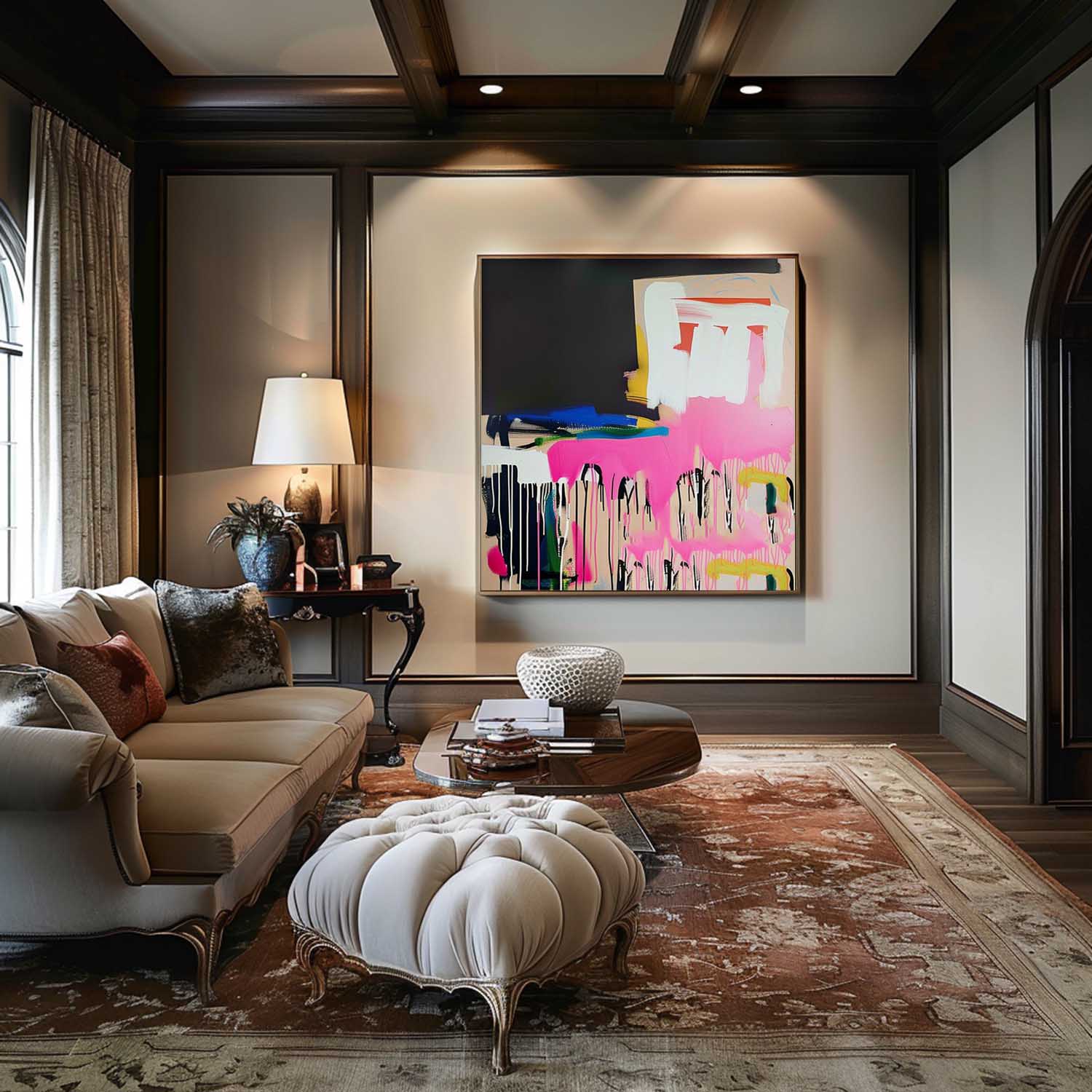 Cosmo Colorida Pintura Arte Mural - Letslighting