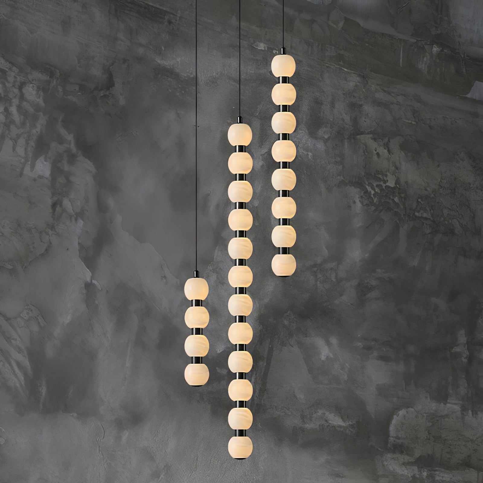 Lyra Modern Alabaster Pendant Light Staircase - Letslighting