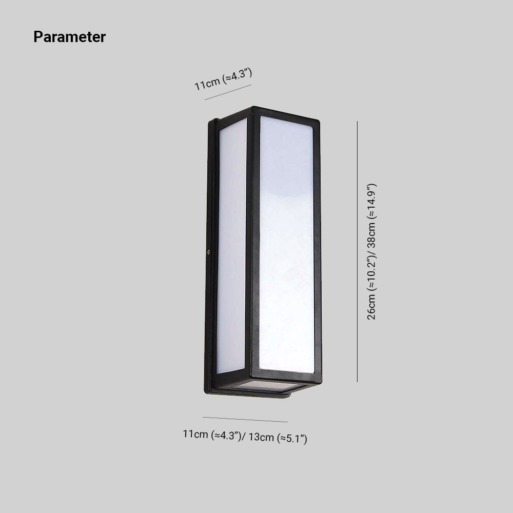Ray Moderno Impermeable Rectangular Aplique de Pared