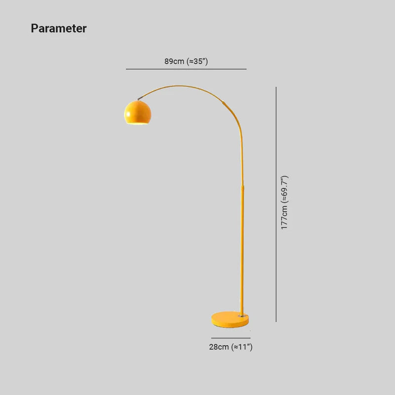 Morandi Moderno Geométrico Metal LED Lámpara de Pie Amarillo/Negro/Azul