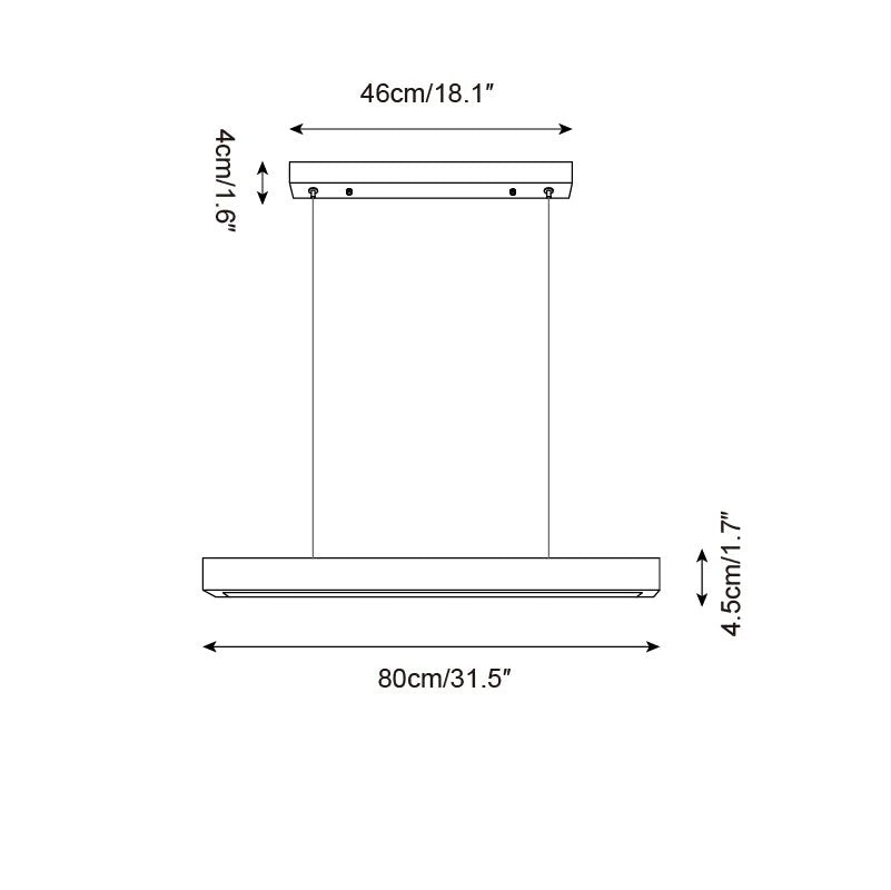 Imiror Lámpara Colgante Lineal Minimalista Travertino