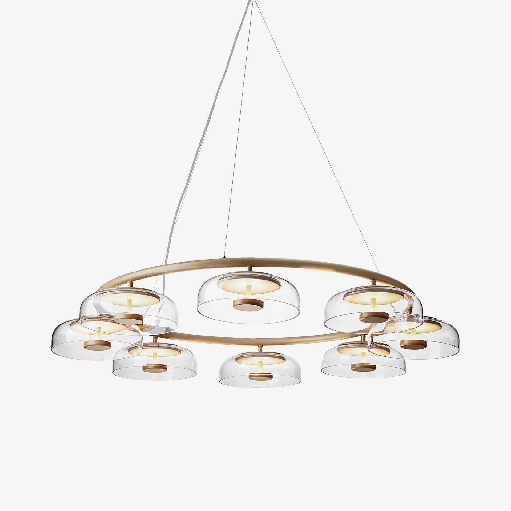 Aethera Circular Glass Chandelier - Letslighting