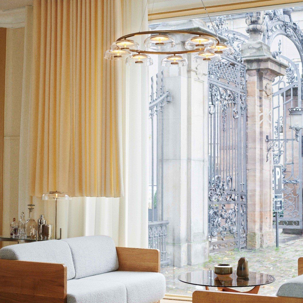 Aethera Circular Glass Chandelier - Letslighting