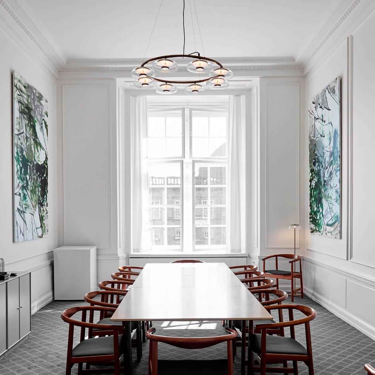 Aethera Circular Glass Chandelier - Letslighting