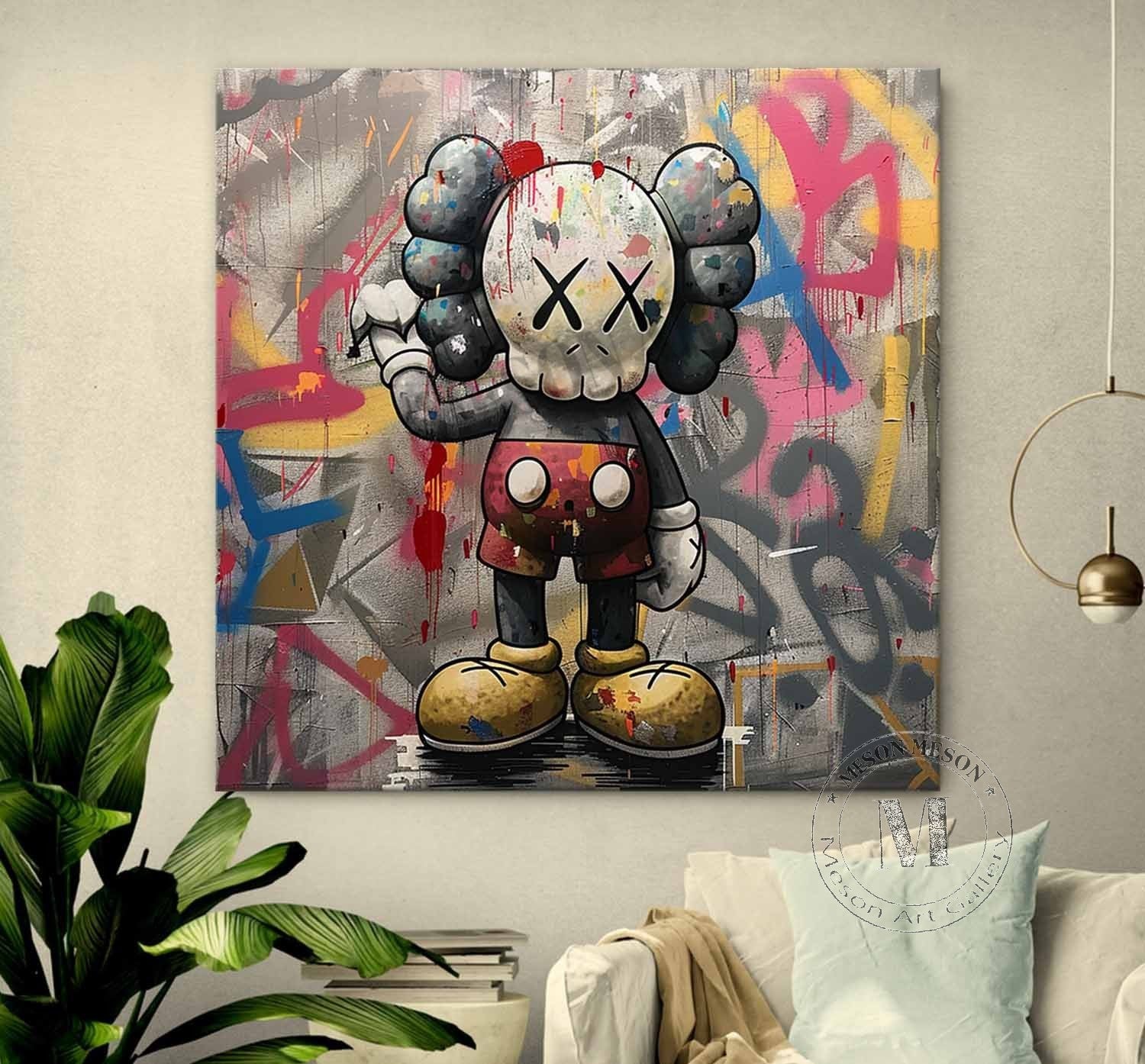 Kaws Arte de Grafiti Abstracto - Letslighting