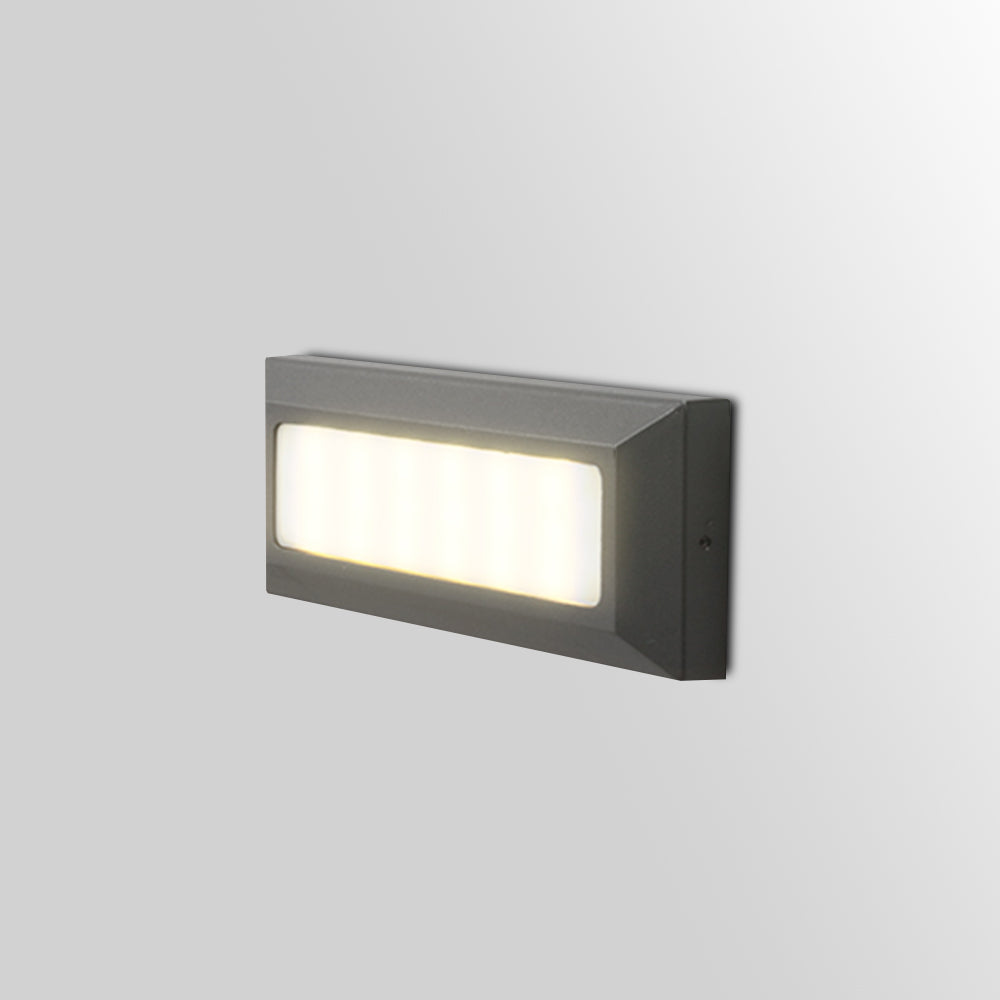 Ray Aplique Exterior Moderna Rectangular Metal Acrílico