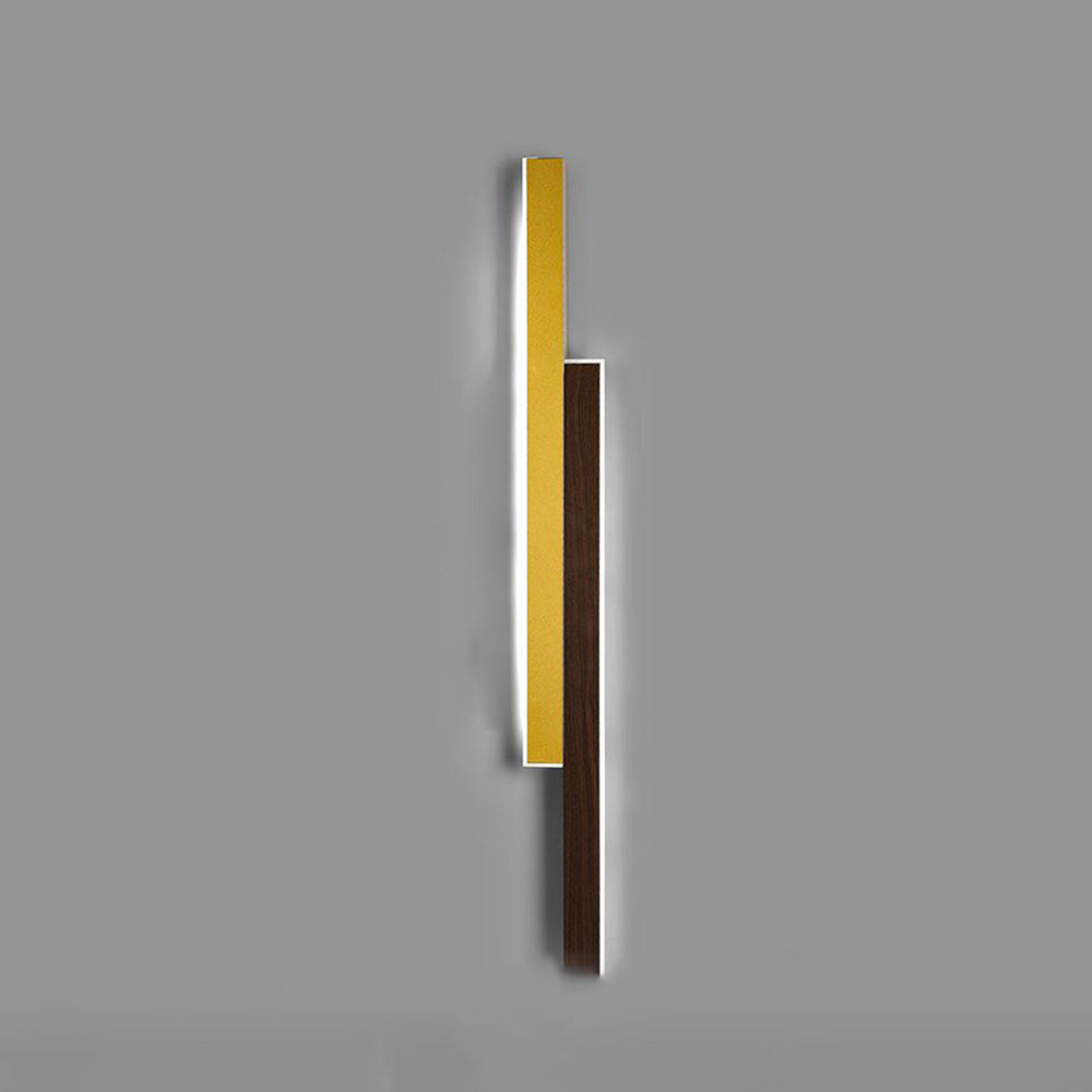 Arisha Minimalista Metal LED Aplique de Pared Marrón/Madera