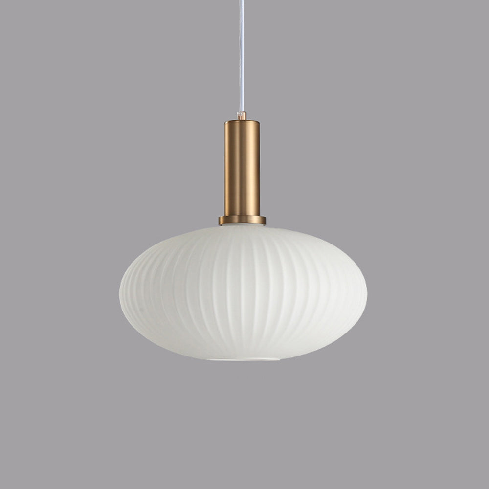 Valentina Moderna Minimalista Metal/Vidrio Lámpara Colgante Blanca