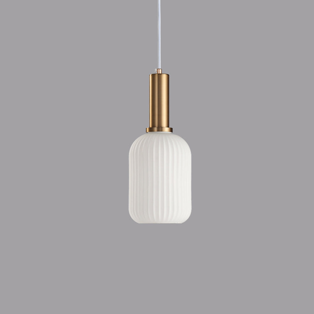 Valentina Moderna Minimalista Metal/Vidrio Lámpara Colgante Blanca