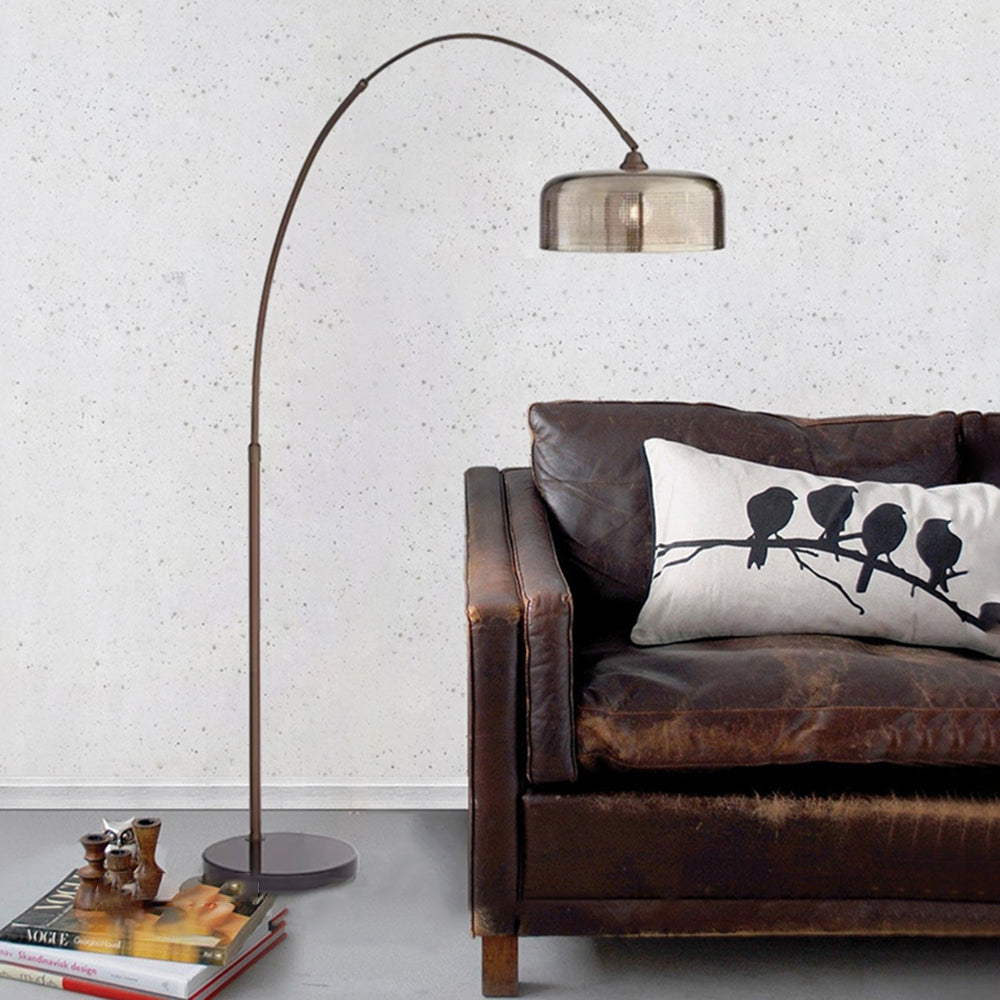 Mira Moderna Minimalista Metal Curva Lámpara de Pie Negra