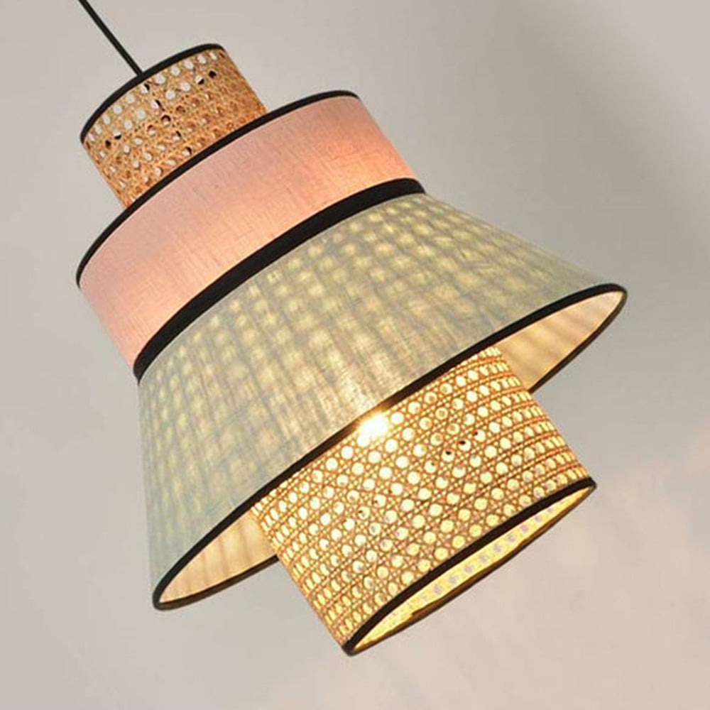 Ritta Rustica Geométrica Metal Lámpara Colgante Azul/Rosa